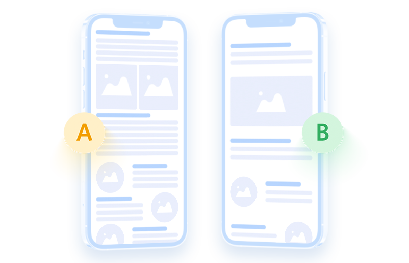A/B Testing examples and variations.