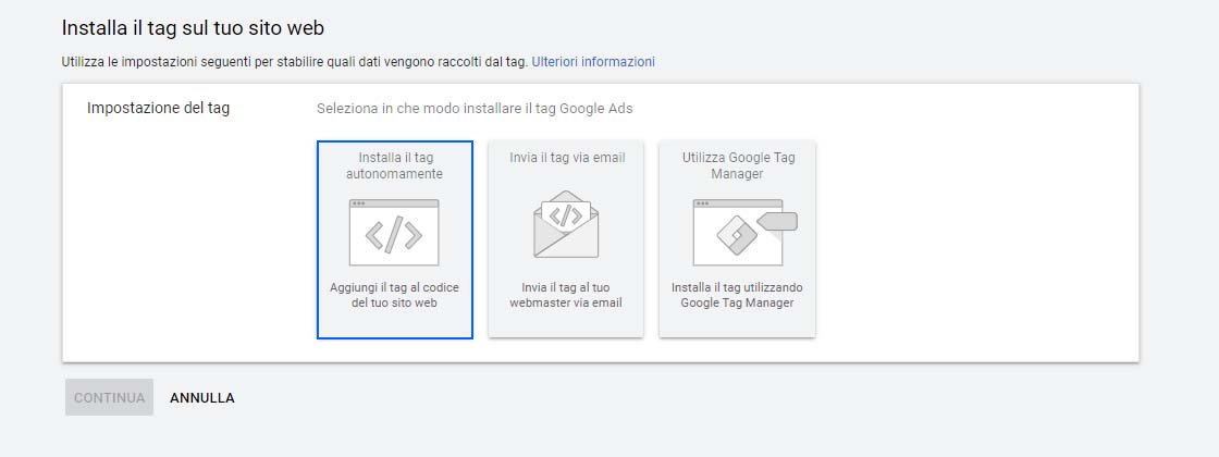 Remarketing su Google Ads: installazione del tag. 