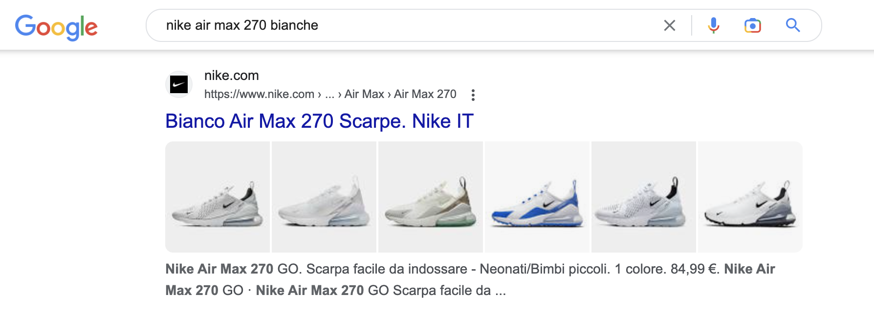 Best practice Nike: Utilizzo di tecniche SEO per ottimizzare il posizionamento del sito su Google.